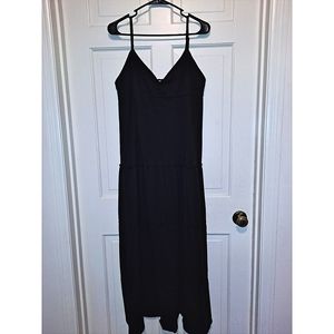 Route 66 black maxi dress v neck sleeveless fit and flare size XL long dress
